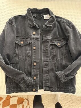 Princess Polly Washed Black Denim Jacket